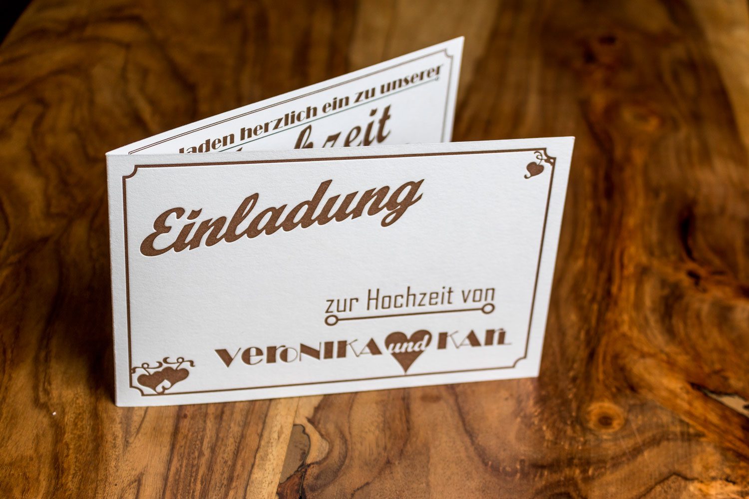 Druckerei Rapp-Druck Einladungskarte Letterpress