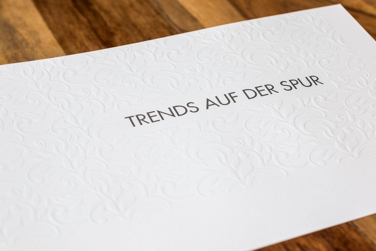 Druckerei Rapp-Druck Umschlag Blindpraegung Heißfolienpraegung silber