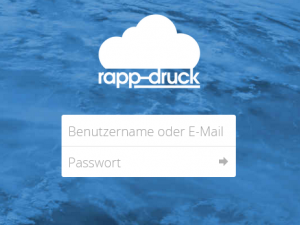 Anmeldemaske der rapp-Druck owncloud