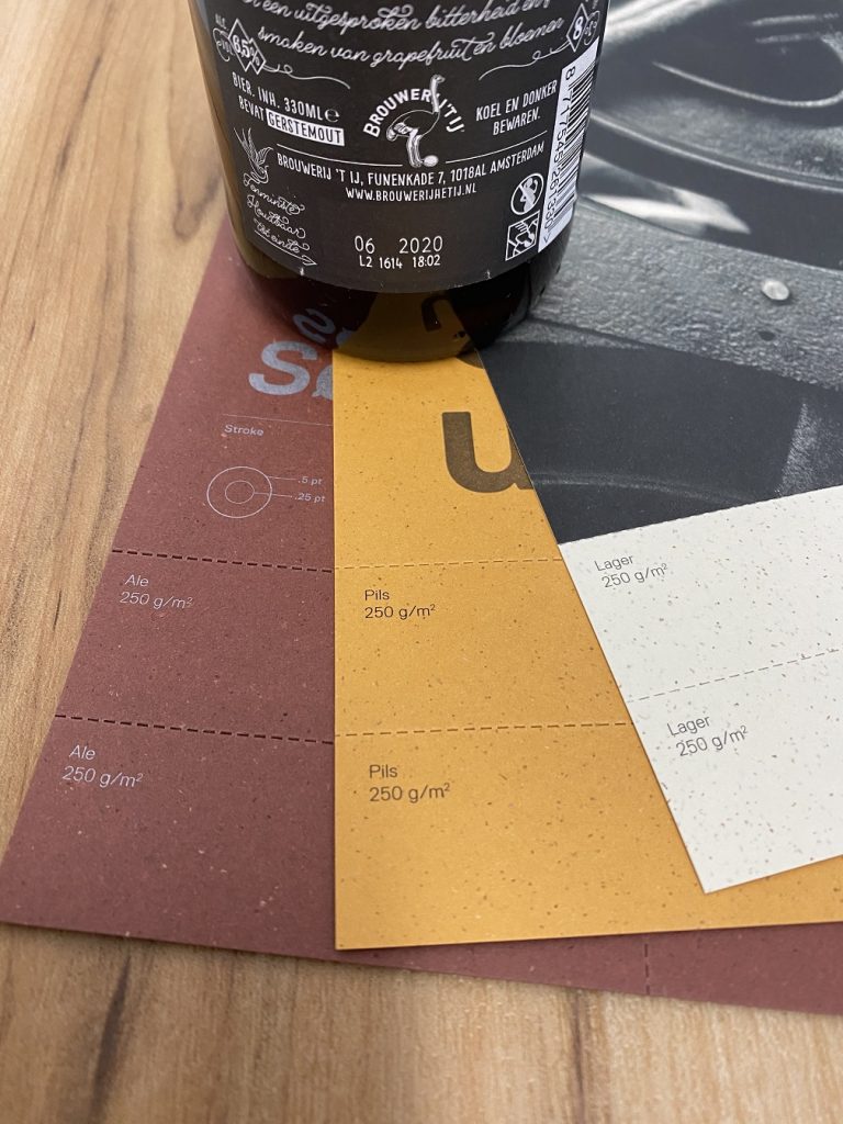 Rapp-Druck Gmund Bierpapier mit den Sorten Ale Lager und Pils in 250 g/m²